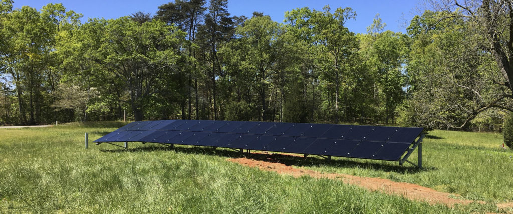 solar panels installed behind my north georgia home