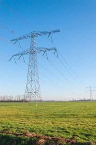 Transmission tower carrying high voltage electricity