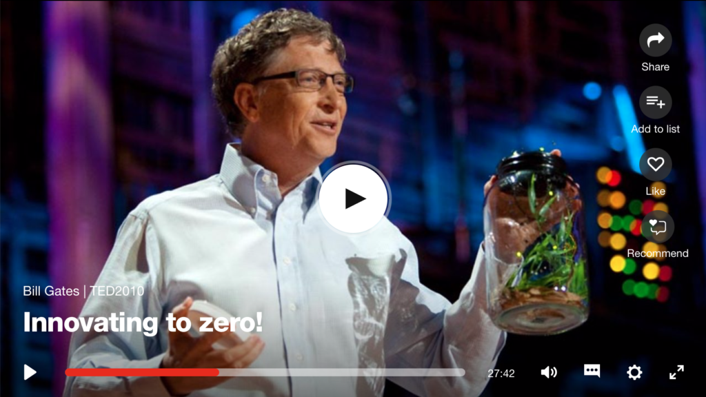 Bill Gates TED Talk on our clean energy future