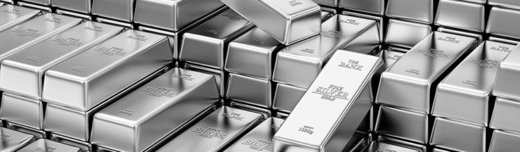 a stack of silver bars