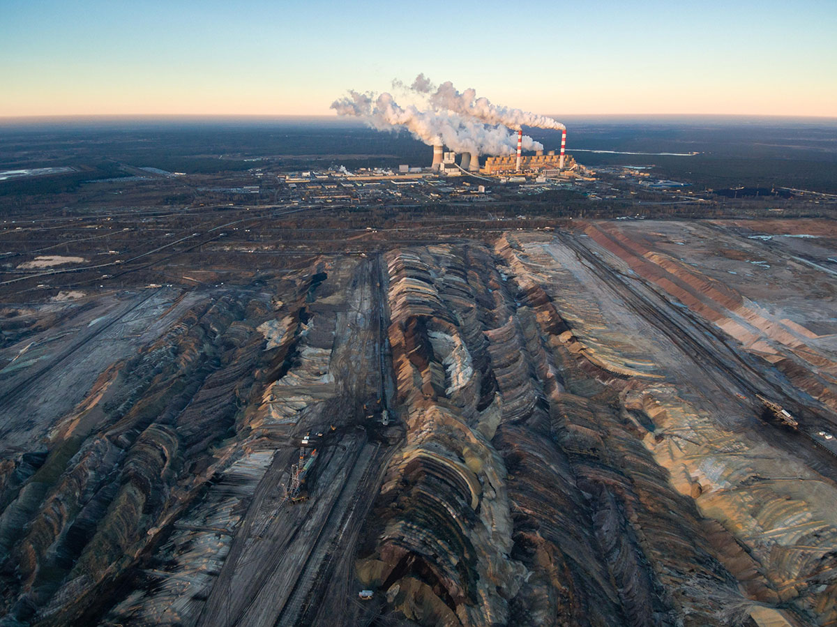 A large coal strip mine